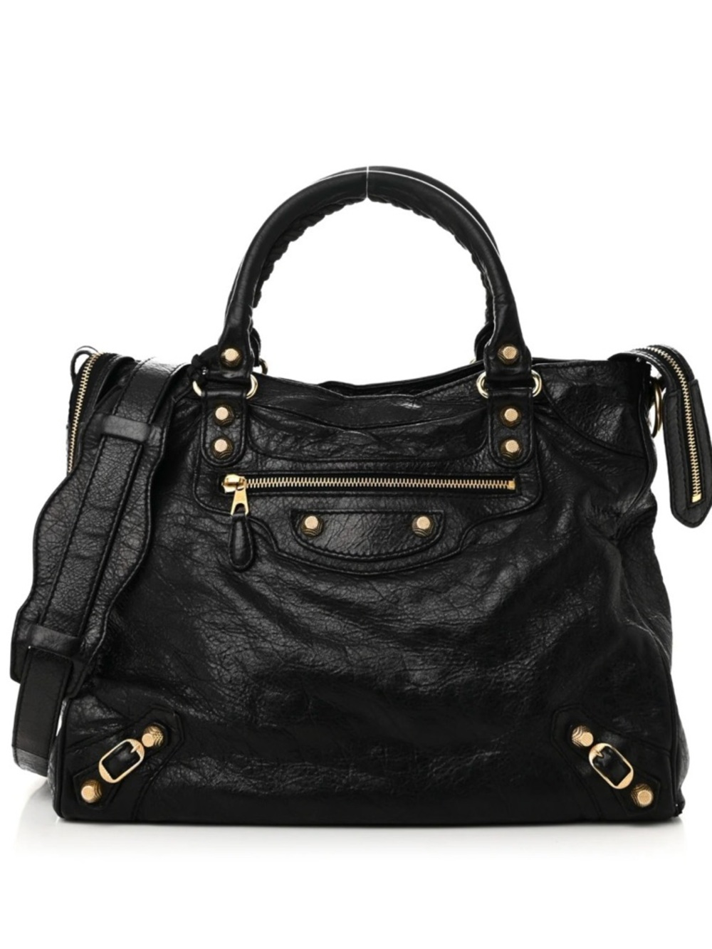 Balenciaga city Velo Tote black with gold hardware